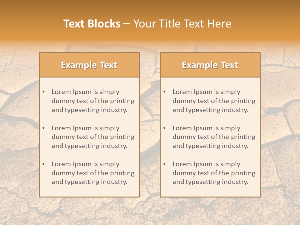 Horizontal Parched Earth Full Frame PowerPoint Template