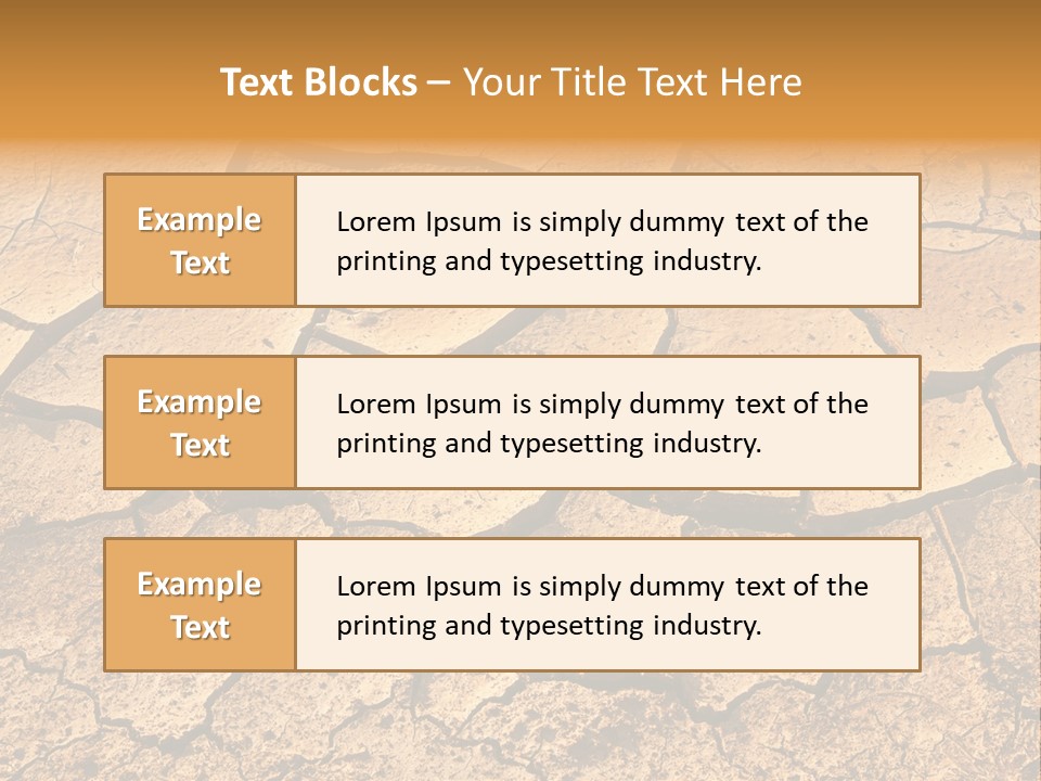Horizontal Parched Earth Full Frame PowerPoint Template