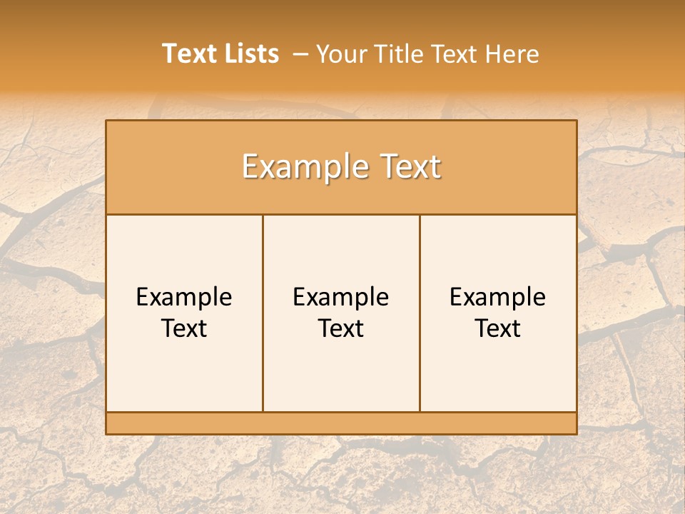 Horizontal Parched Earth Full Frame PowerPoint Template
