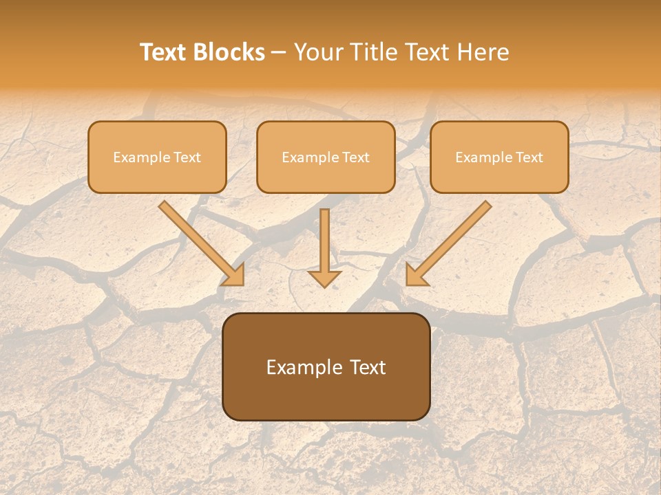 Horizontal Parched Earth Full Frame PowerPoint Template