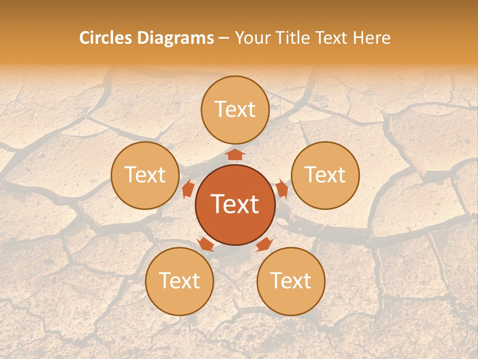 Horizontal Parched Earth Full Frame PowerPoint Template