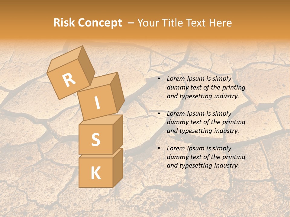 Horizontal Parched Earth Full Frame PowerPoint Template