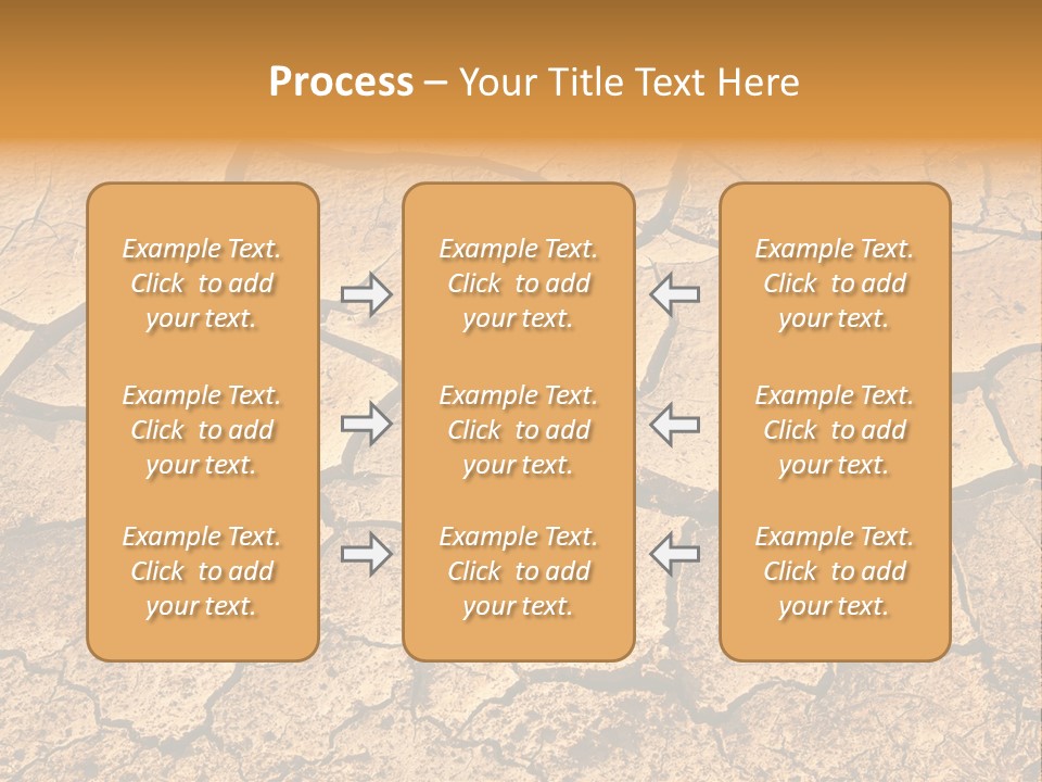Horizontal Parched Earth Full Frame PowerPoint Template