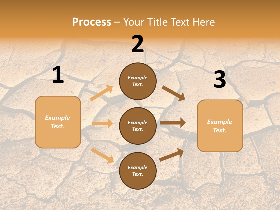 Horizontal Parched Earth Full Frame PowerPoint Template