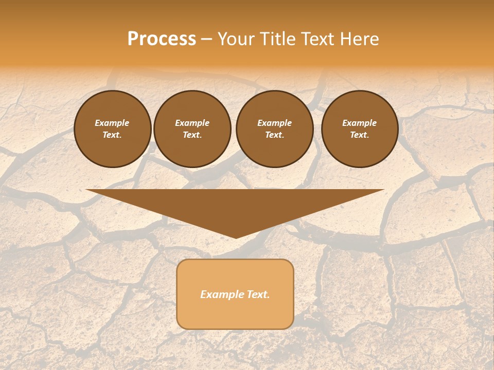 Horizontal Parched Earth Full Frame PowerPoint Template