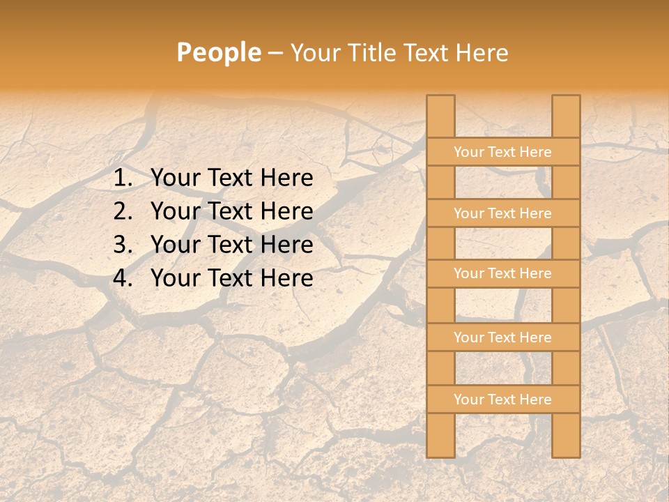 Horizontal Parched Earth Full Frame PowerPoint Template