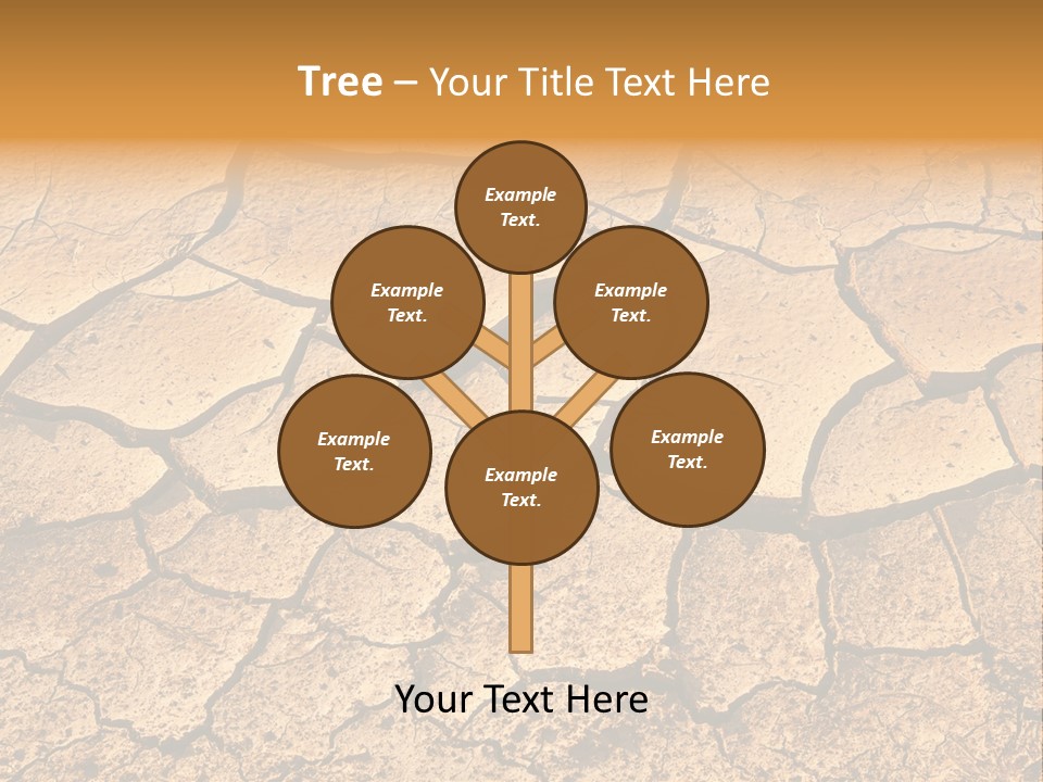 Horizontal Parched Earth Full Frame PowerPoint Template