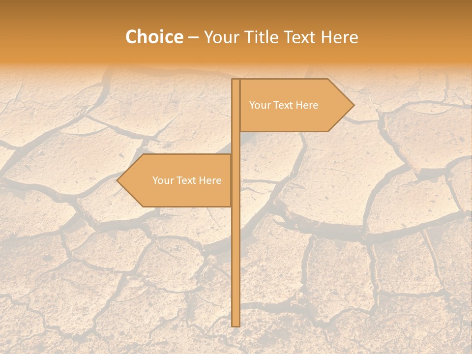 Horizontal Parched Earth Full Frame PowerPoint Template