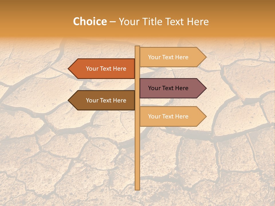 Horizontal Parched Earth Full Frame PowerPoint Template