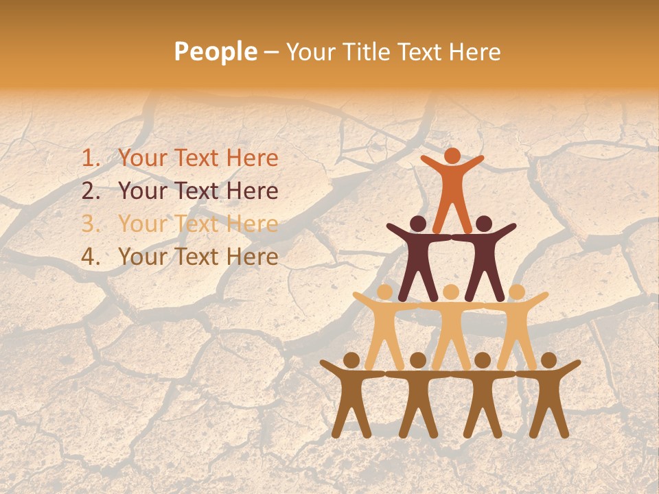 Horizontal Parched Earth Full Frame PowerPoint Template