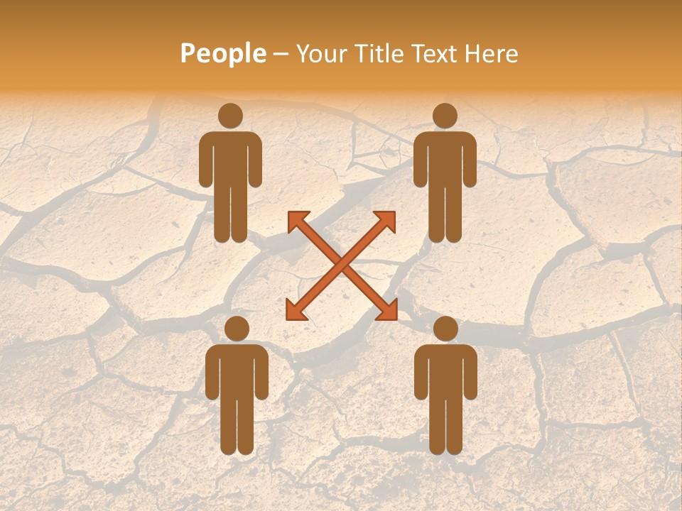 Horizontal Parched Earth Full Frame PowerPoint Template