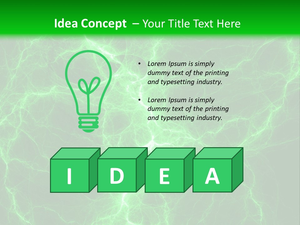 Energy Alien Charge PowerPoint Template