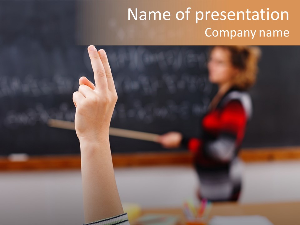 Point Class Hand PowerPoint Template