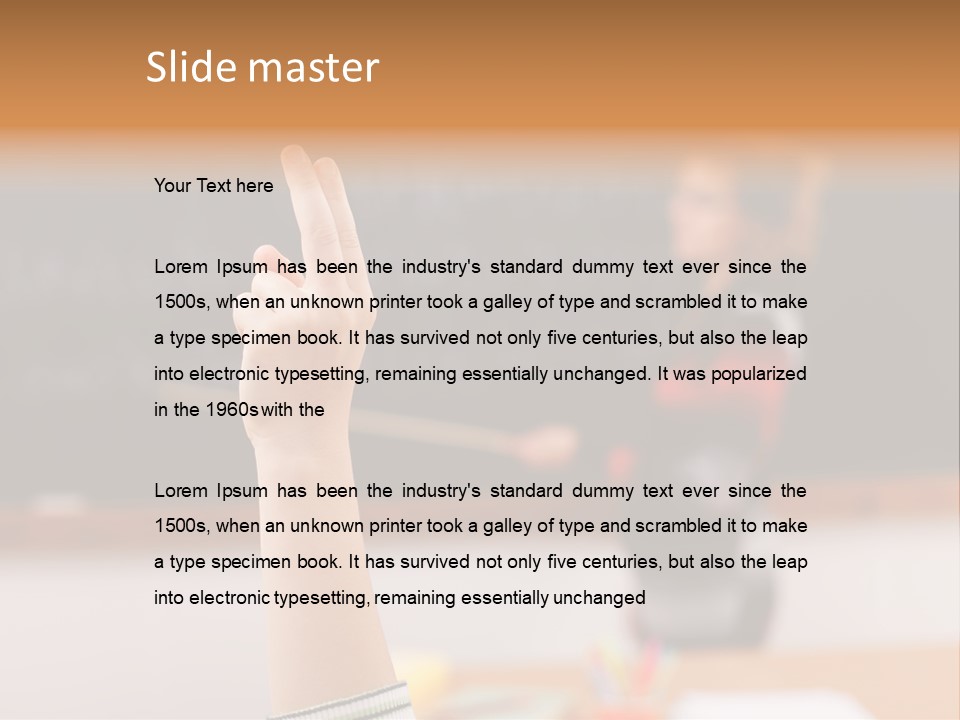 Point Class Hand PowerPoint Template