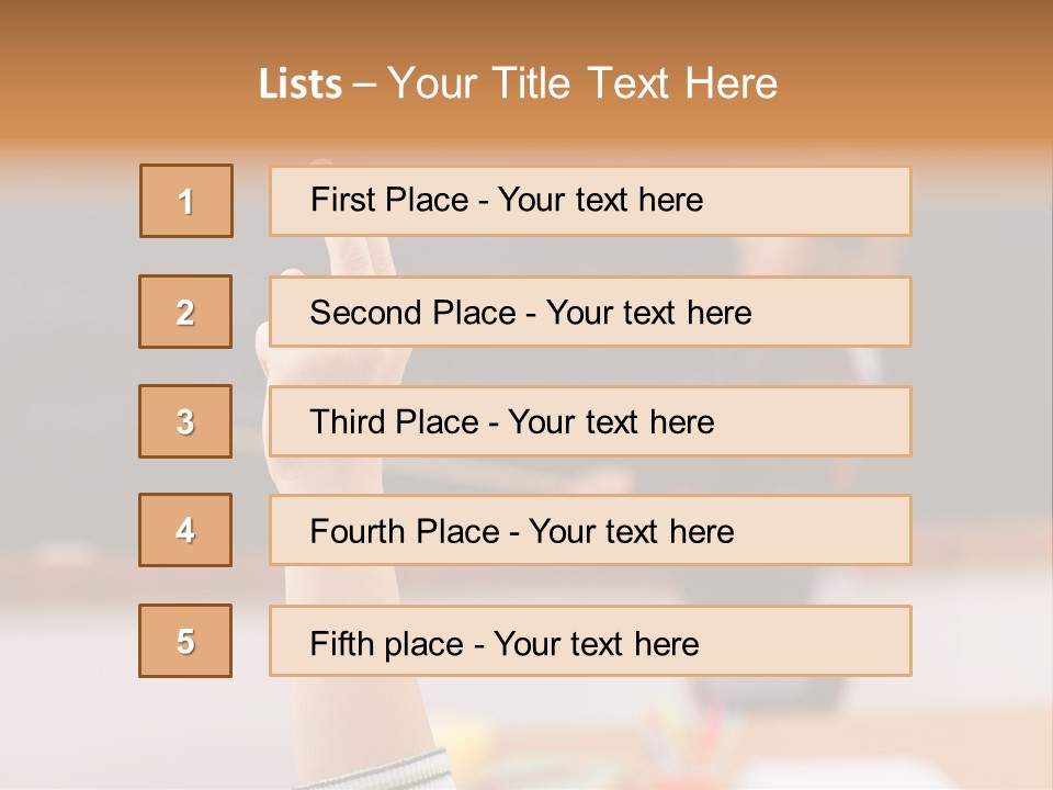 Point Class Hand PowerPoint Template