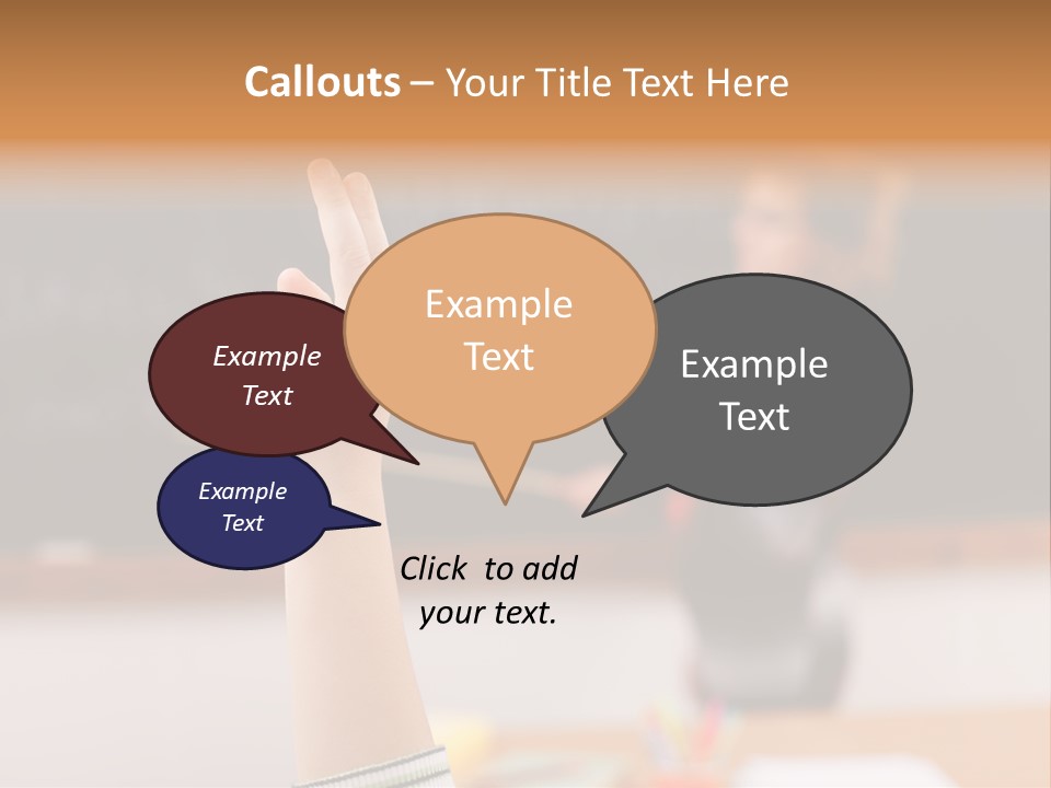 Point Class Hand PowerPoint Template