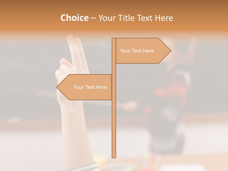 Point Class Hand PowerPoint Template