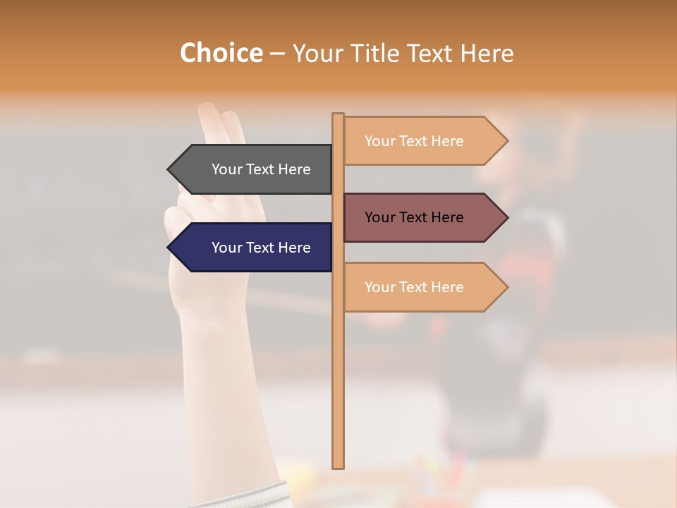 Point Class Hand PowerPoint Template