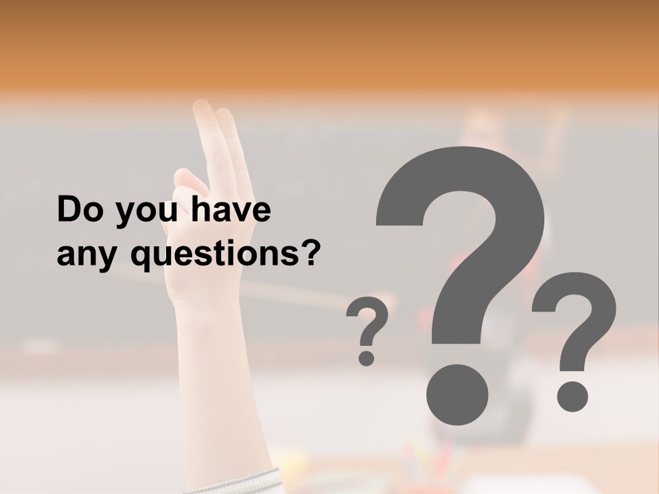 Point Class Hand PowerPoint Template