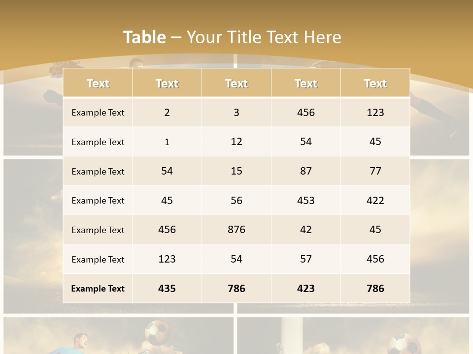 Success Soccer Weather PowerPoint Template