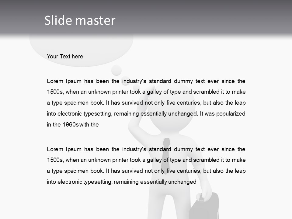 Chat Person Abstract PowerPoint Template