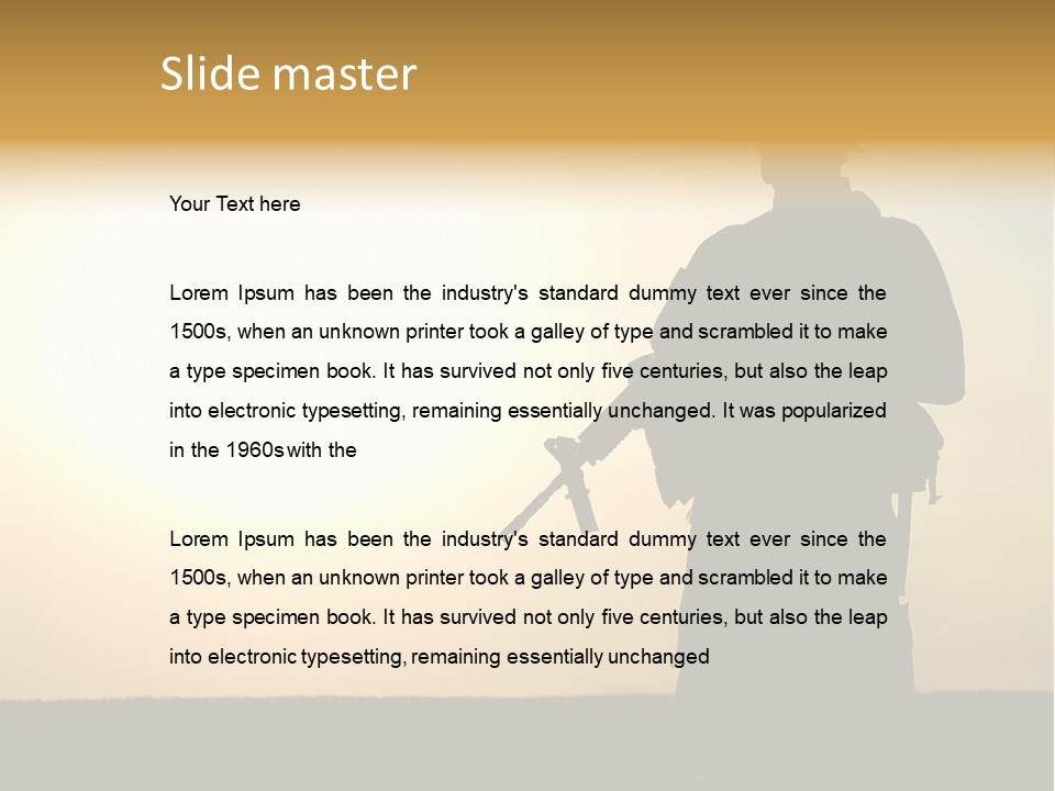 American Soldier Iraq Ranger PowerPoint Template
