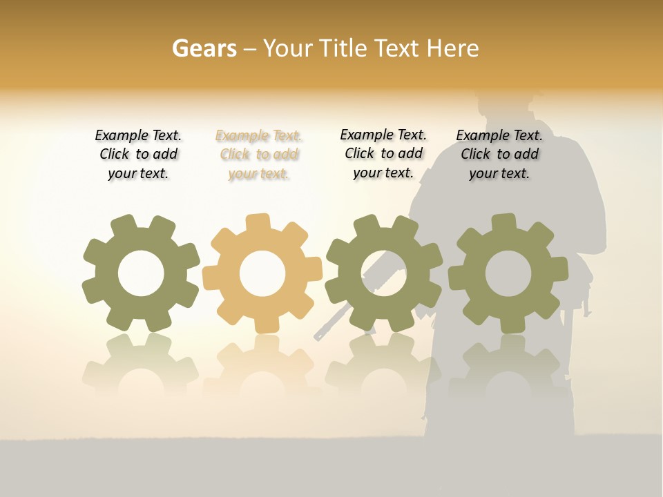 American Soldier Iraq Ranger PowerPoint Template