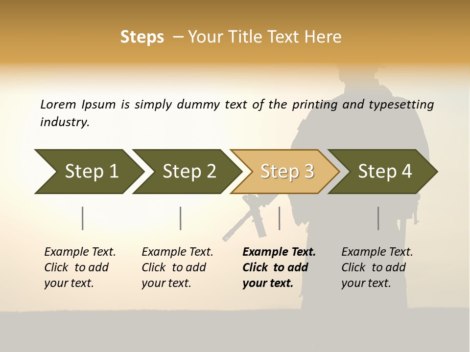 American Soldier Iraq Ranger PowerPoint Template