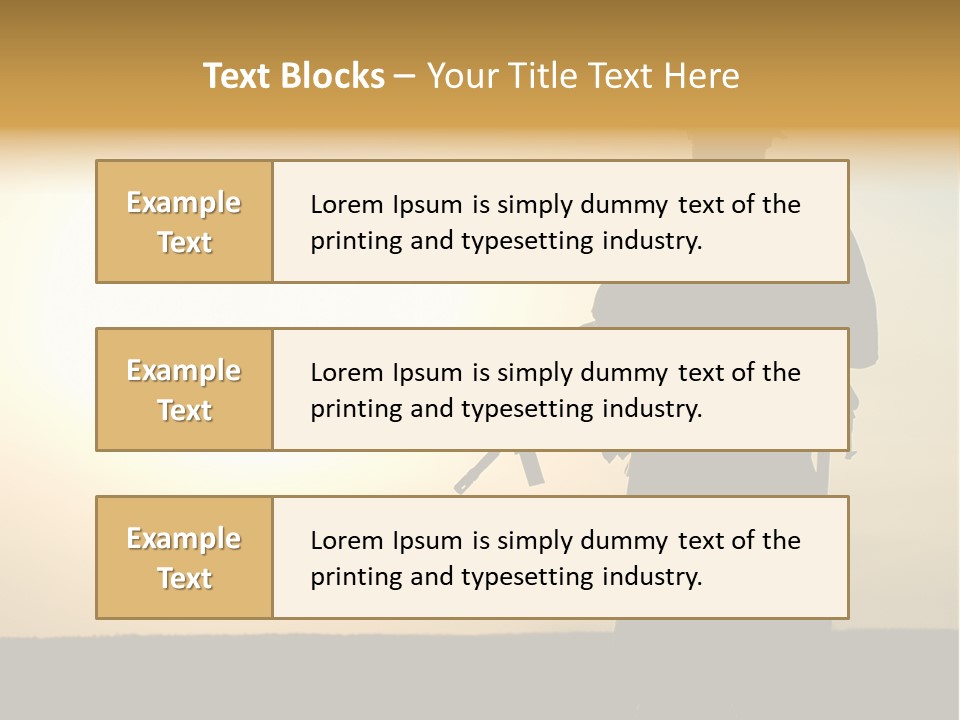 American Soldier Iraq Ranger PowerPoint Template