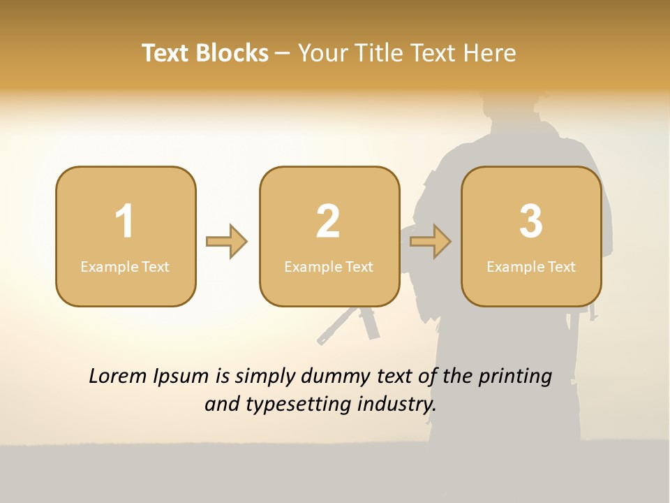American Soldier Iraq Ranger PowerPoint Template