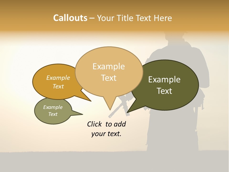 American Soldier Iraq Ranger PowerPoint Template