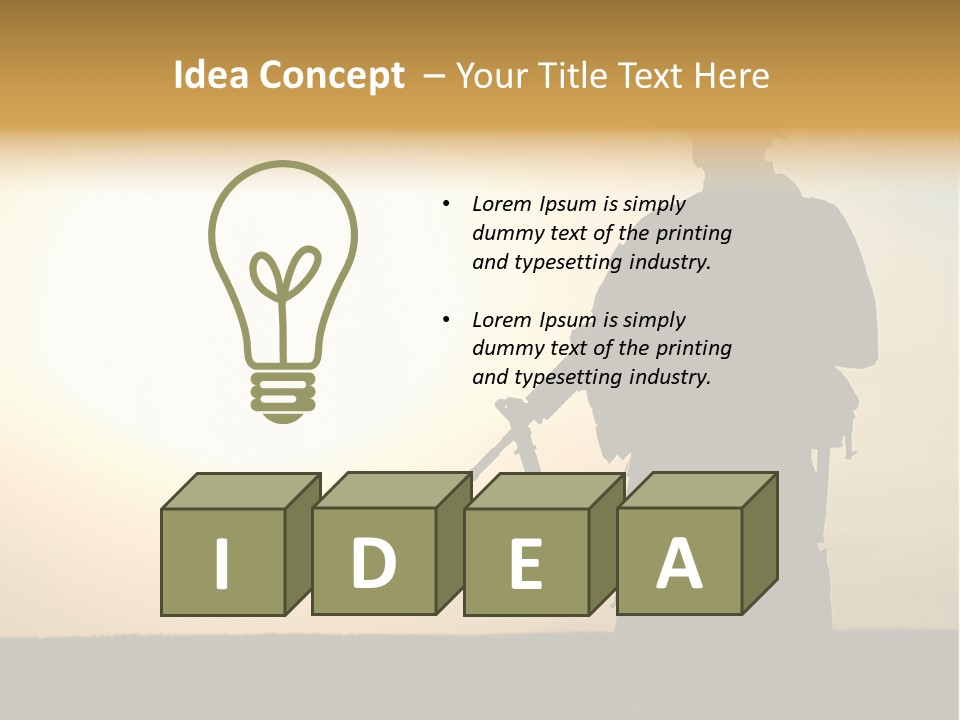 American Soldier Iraq Ranger PowerPoint Template