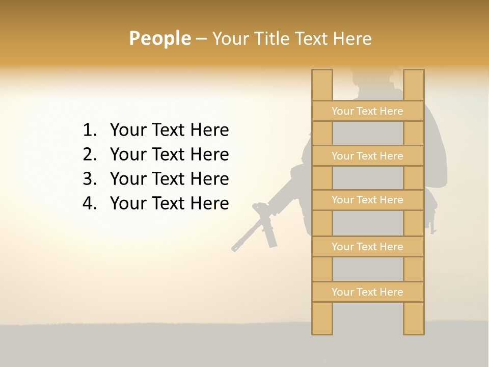 American Soldier Iraq Ranger PowerPoint Template
