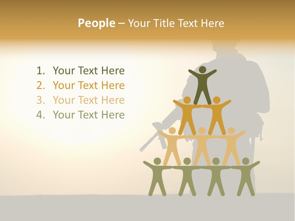 American Soldier Iraq Ranger PowerPoint Template