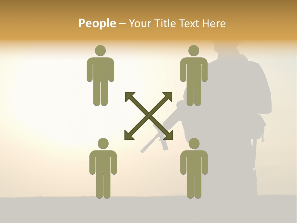 American Soldier Iraq Ranger PowerPoint Template