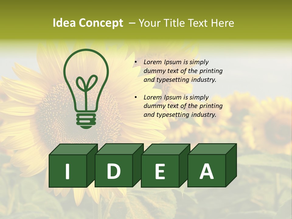 Circle Head Green PowerPoint Template