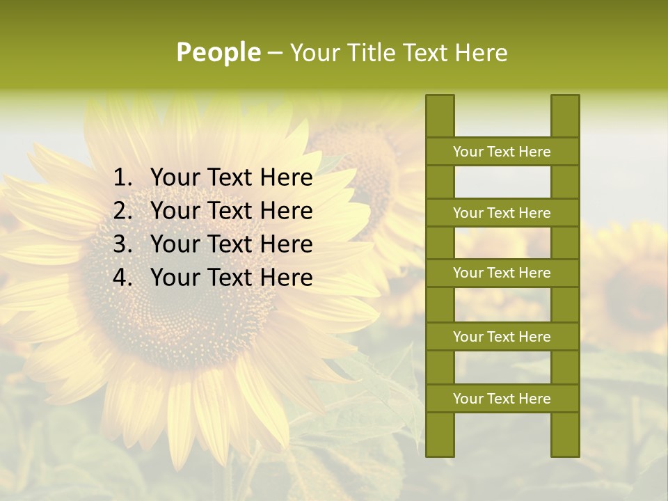 Circle Head Green PowerPoint Template