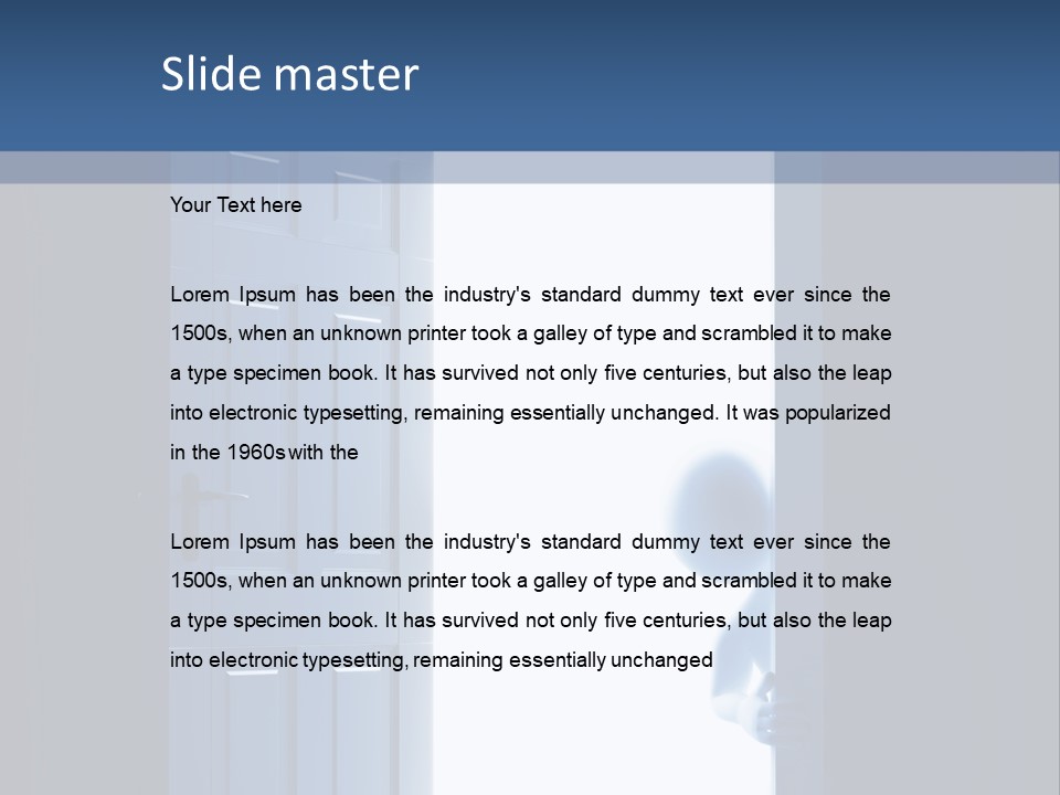 Alone Exit Door PowerPoint Template