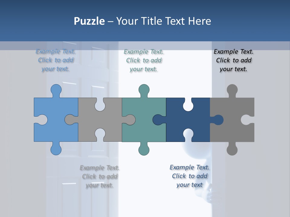 Alone Exit Door PowerPoint Template