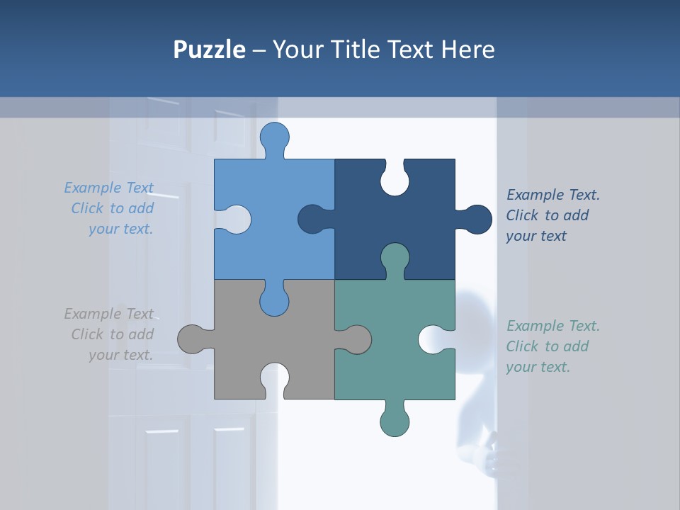 Alone Exit Door PowerPoint Template