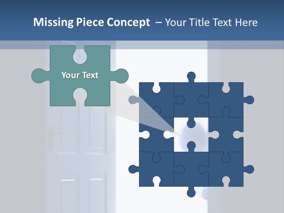 Alone Exit Door PowerPoint Template