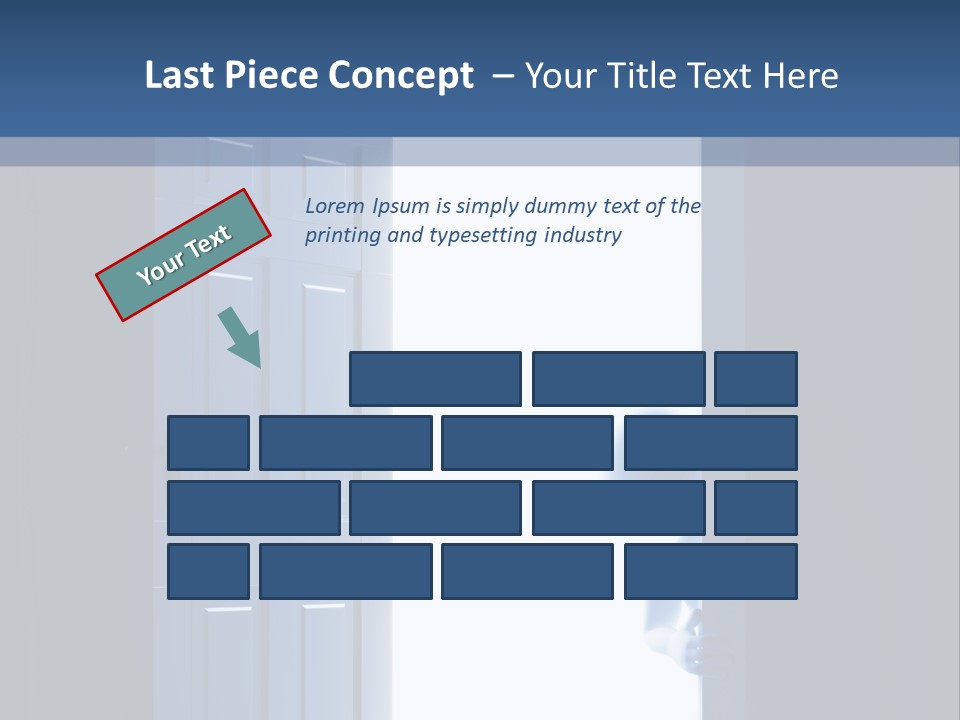 Alone Exit Door PowerPoint Template