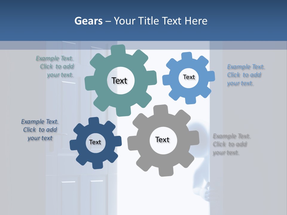 Alone Exit Door PowerPoint Template