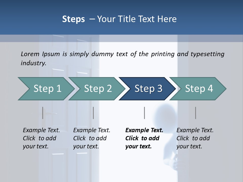 Alone Exit Door PowerPoint Template