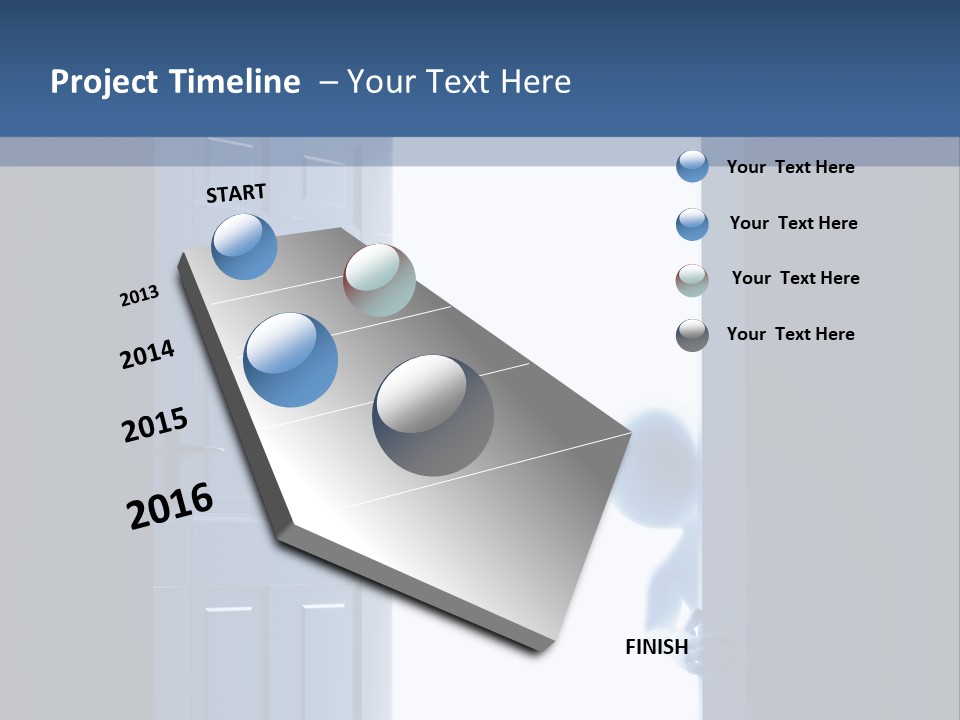 Alone Exit Door PowerPoint Template