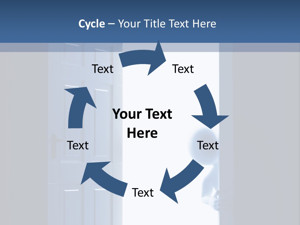Alone Exit Door PowerPoint Template