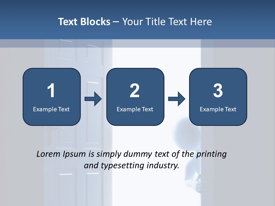 Alone Exit Door PowerPoint Template