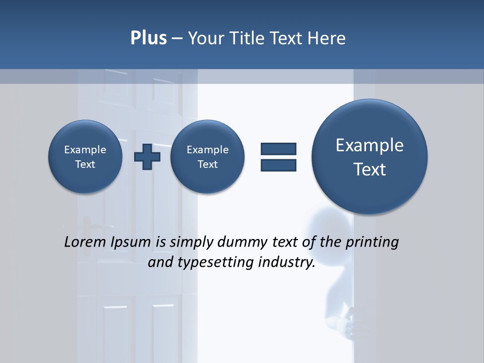 Alone Exit Door PowerPoint Template