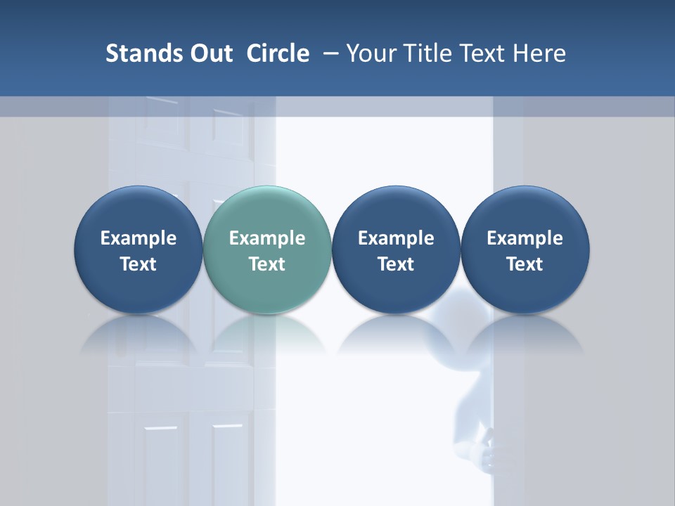 Alone Exit Door PowerPoint Template