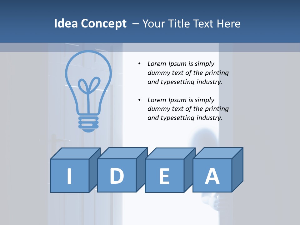 Alone Exit Door PowerPoint Template